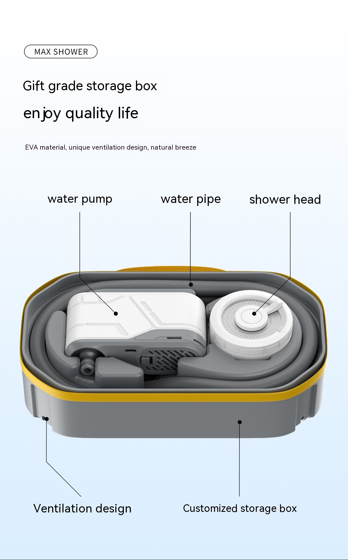 Camping Wireless Electric Simple Outdoor Portable Shower - Image 9