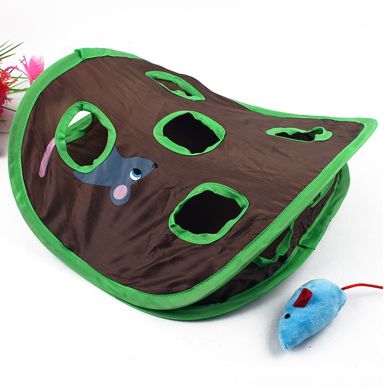 Pet Puzzle Nine-hole Mouse Hole Bell Ball Cat Interactive Toy Cat Hide And Seek Channel - Image 8